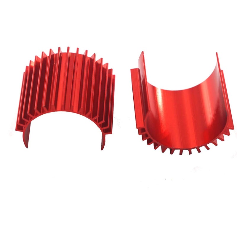 Vgoohobby 3Pack Vgoohobby Aluminum 370 380 Brushless Brushed Electric Motor Heat Sink Heatsink Cooling Compatible with 1/16 1/18 HSP HPI Wltoys Himoto Redcat Traxxas 1/16 RC Car Boat Truck (Red) - Image 5